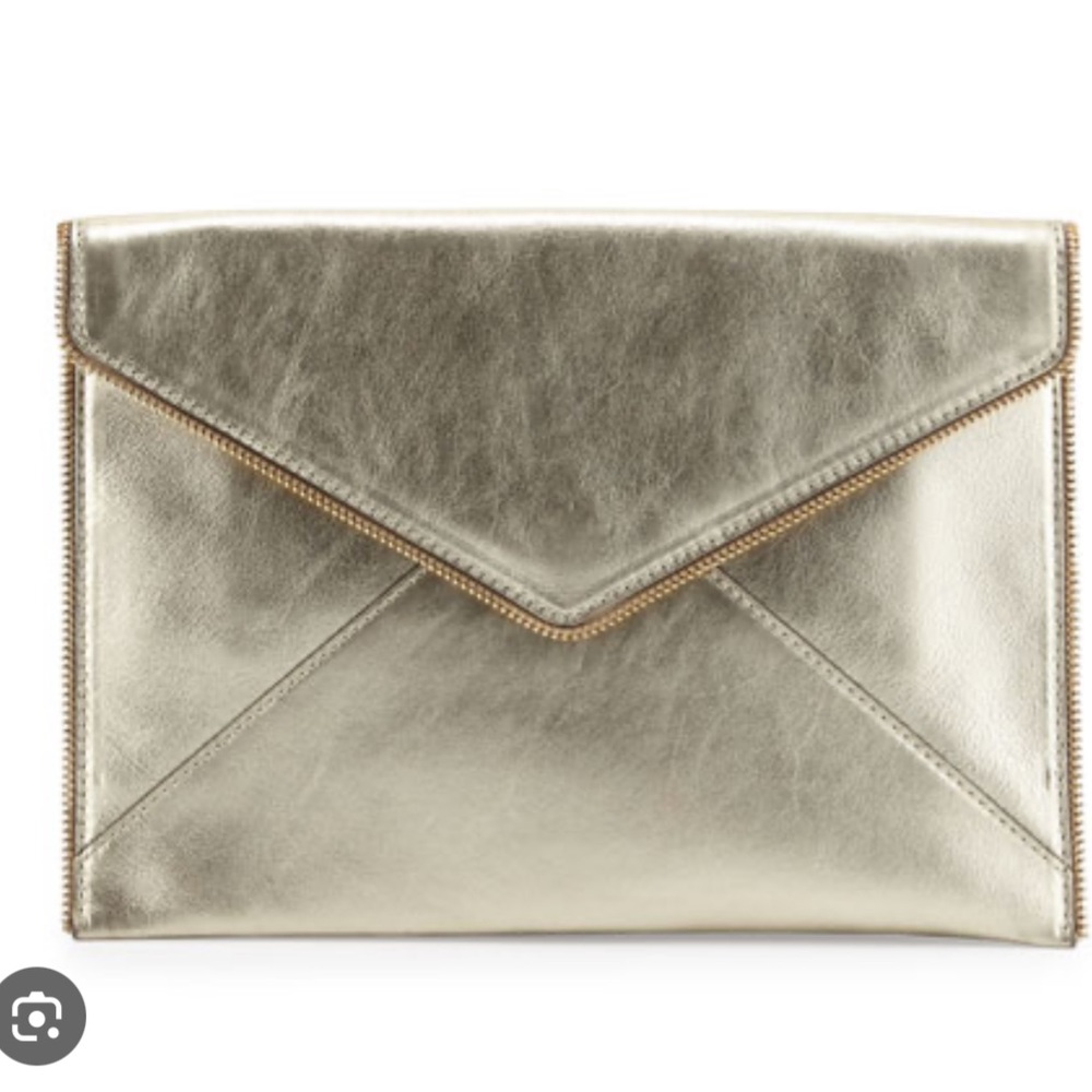 Rebecca Minkoff gold metallic clutch